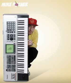 Mike Posner and keyboard